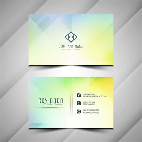 Abstract Elegant Colorful Business Card Design 517147 Vector Art At