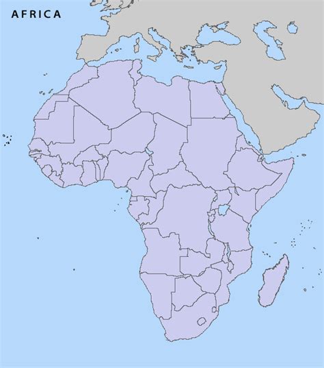 Blank Map Of Africa With Countries