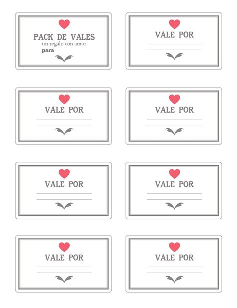Imprimible Vales Para San Valentín Vales De Amor Cupones Para Novio