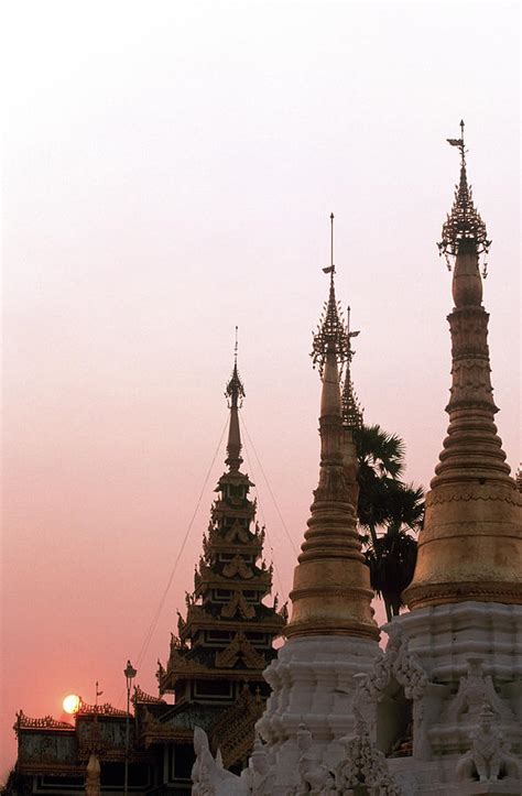 The Shwedagon Pagoda Complex At Sunset Photograph By John Seaton