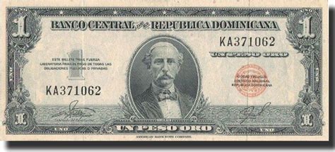 dominican republic 1 peso oro banknote undated 1962 63 km 91a au 55 58 ma shops