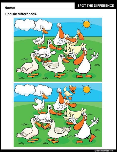 Free Spot The Difference Printable For Kids Kids Worksheets