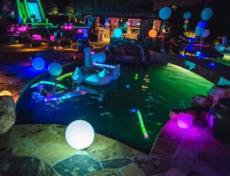 night pool party ideas