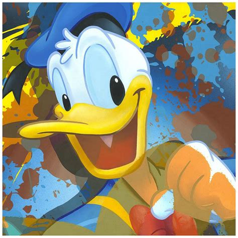 Donald Duck 12x18 Disney Fine Art Treasures On Canvas By Arcy