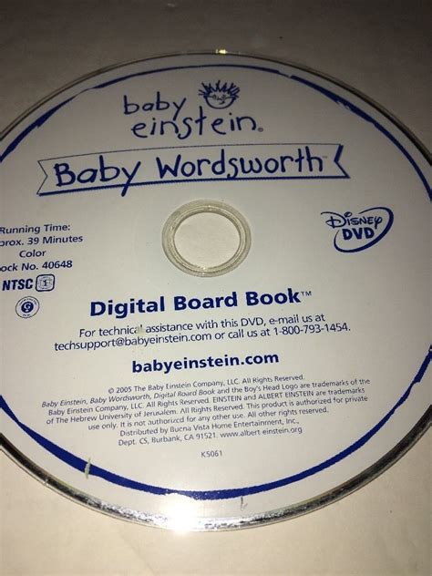 Baby Einstein Baby Wordsworthfirst Words Around The House Dvd Rare