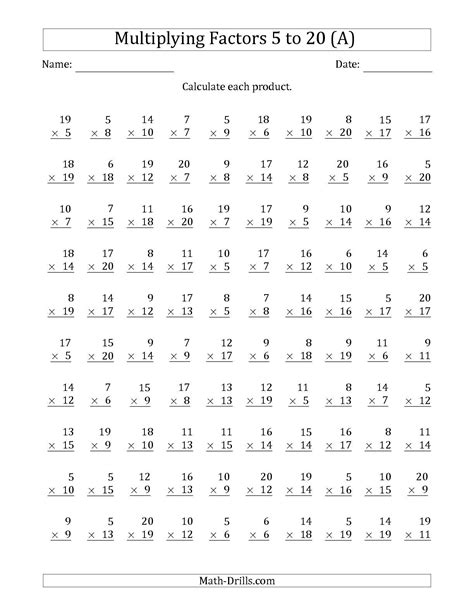 2nd Grade Division Worksheets Mixed Multiplication And Division Facts