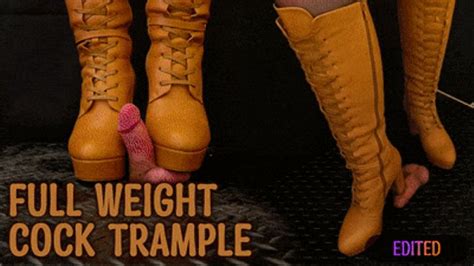 full weight cock cbt trample in leather brown boots with tamystarly edited version ballbusting