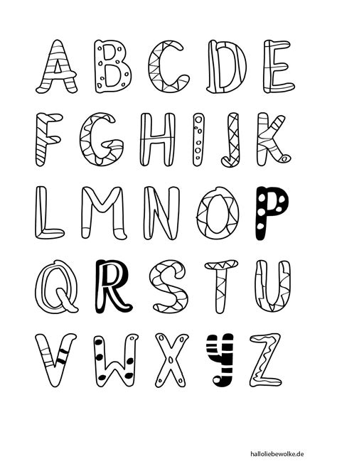 Malvorlage Alphabet