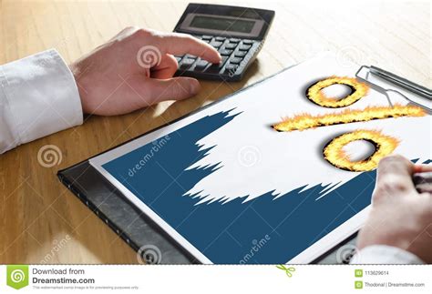 Interest Rates Concept On A Clipboard Stock Photo Image Of Finance