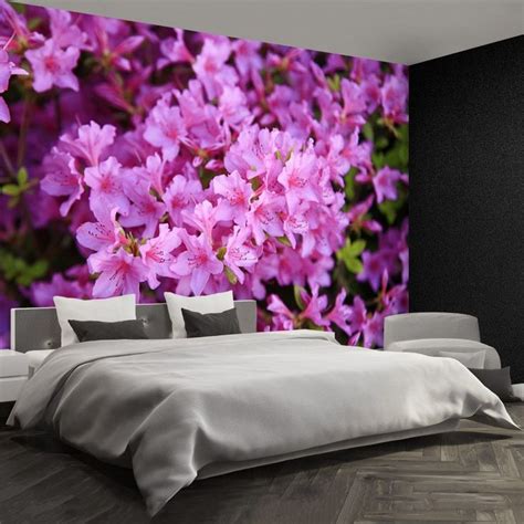 rhododendron flower wallpaper peelandstick removable wall mural pink floral wall decoration