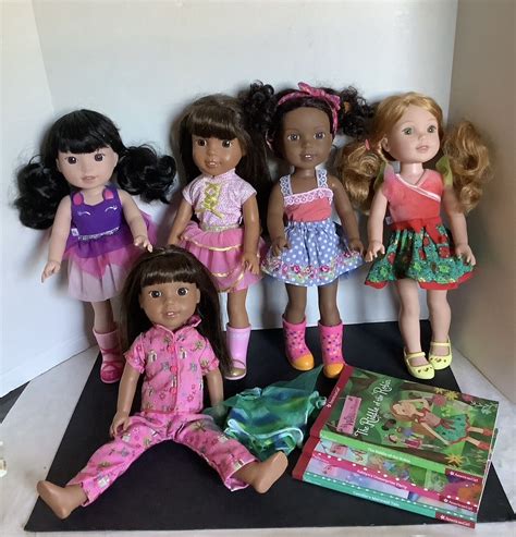 american girl wellie wishers 5 dolls emerson ashlyn 2 kendall willa books ebay