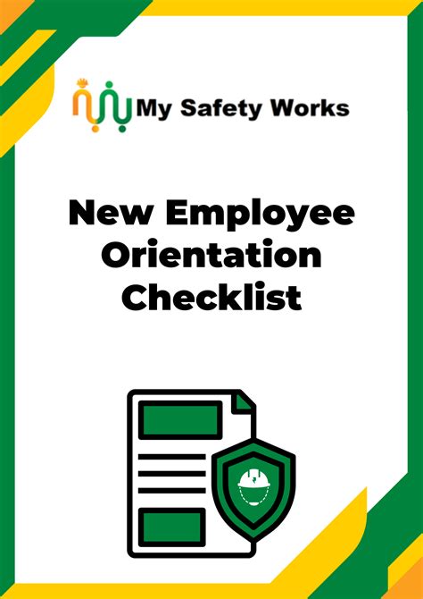 New Employee Orientation Checklist My Safety Works
