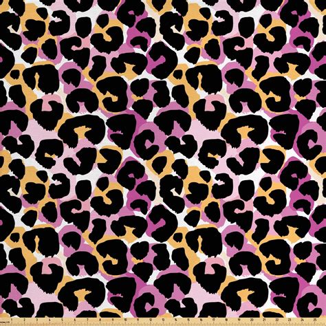 Leopard Print Fabric By The Yard Abstract Wild Exotic Animal Skin
