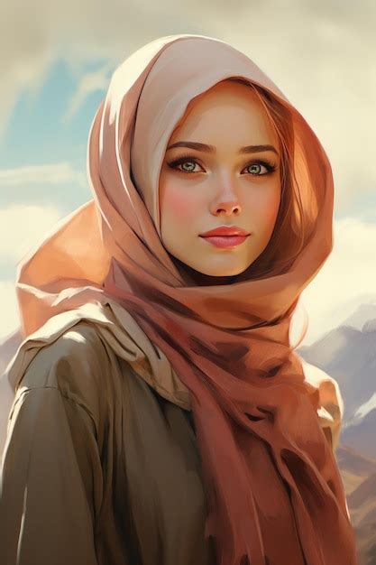 Premium Ai Image Beautiful Hijab Girl