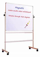 Double Sided Magnetic Whiteboard On Wheels Images