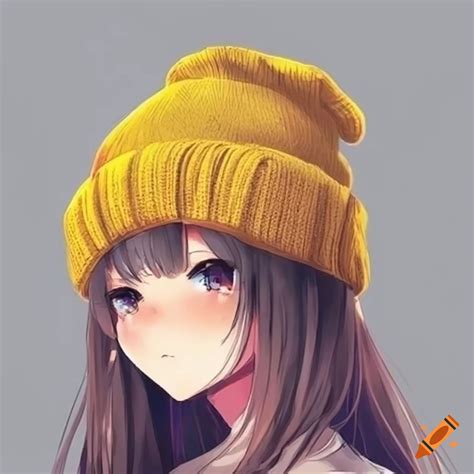 Anime Girl With A Yellow Beanie