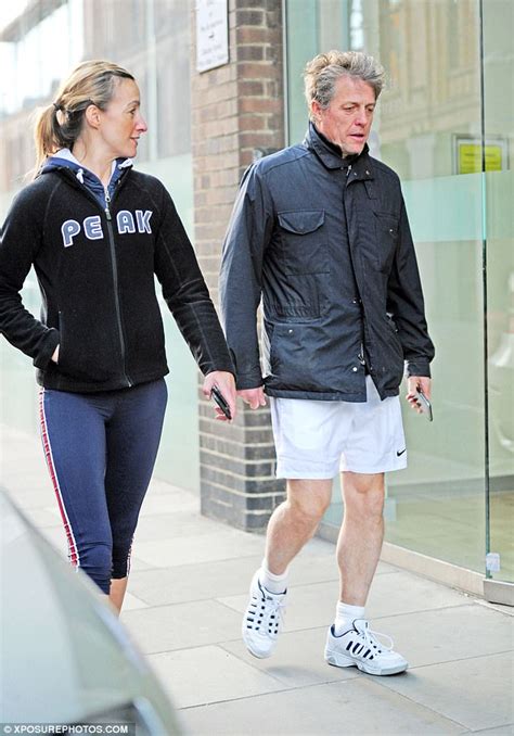 Hugh Grant Spends A Sporty Morning With Anna Eberstein
