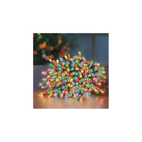 200 Multicolour Led Supabright Christmas String Tree Lights 16m Lit