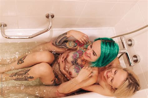 Two Lesbian Women In A Bathtub By Stocksy Contributor Alexey Kuzma
