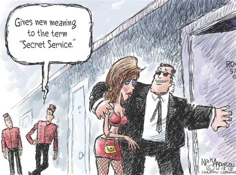 political cartoon on sex scandal rocks secret service by nick anderson houston chronicle at