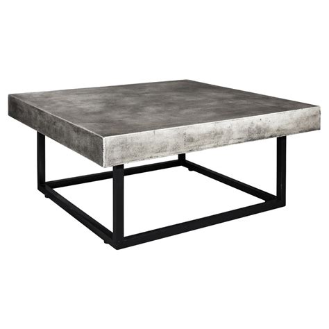 Ellie Modern Classic Black Base Grey Square Outdoor Coffee