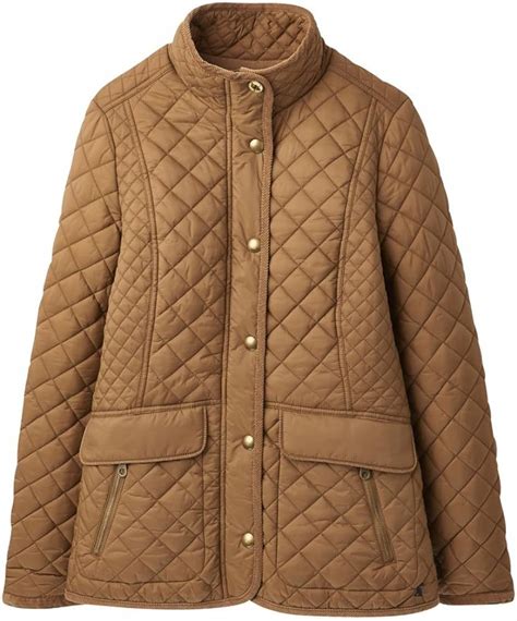 Joules Womens Moredale Quilted Jacket Us 12 Uk 16 Hazel At Amazon