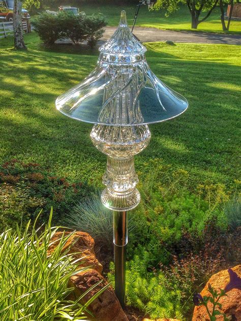 Glass Pagoda From Repurposed Glass Glass Garden Art Garden Art Lawn Art