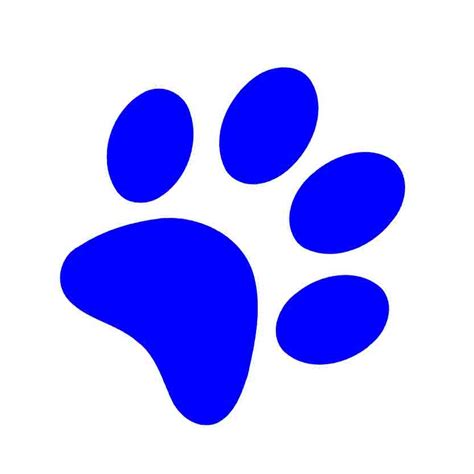 Best Photos Of Blue Paw Print Clip Art Blue Dog Paw Print Logo
