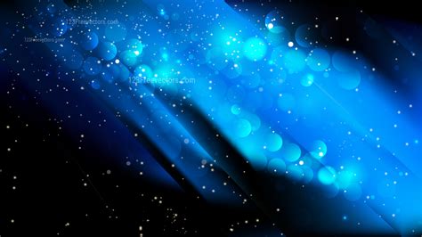 Abstract Cool Blue Blurry Lights Background Vector