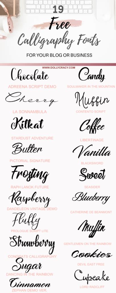 19 Best Free Calligraphy Fonts For Your Blog Dollycracy