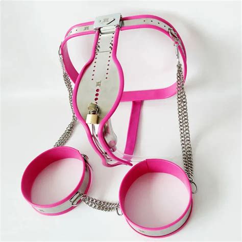 FEMALE CHASTITY BELT Panties BDSM Bondage Stainless Steel Silicone Chastity Lock PicClick