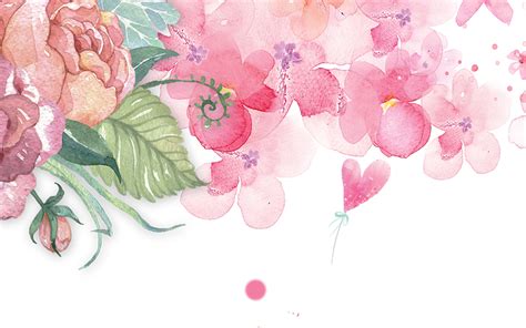 Download Transparent Pink Watercolor Flower Png Vecto