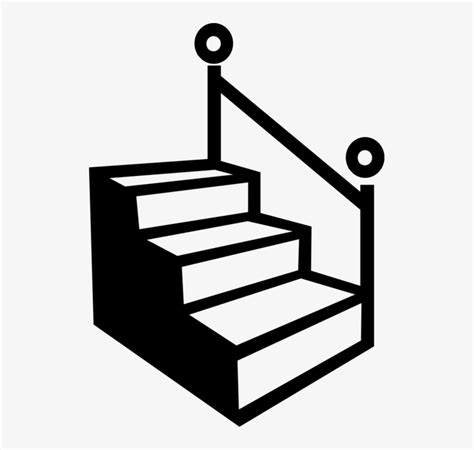 Vector Illustration Of Staircase Stairs With Handrail Stairs Clipart