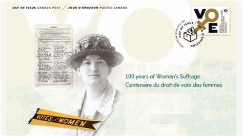 Canada Honors Womens Suffrage Centennial On Stamp Issued March 8