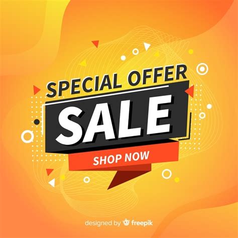 Abstract Sale Promotion Banner Template Free Vector