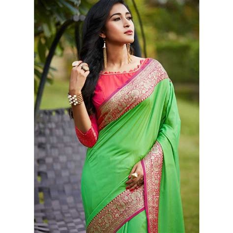 Soft Silk Saree In Green With Rich Pallu Silk Sarees Online Gnp005405