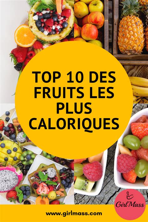 Top 10 Des Fruits Les Plus Caloriques Régime Pour Grossir