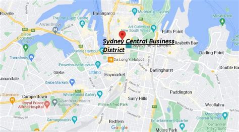 Where Is Sydney Central Business District Australia Map Of Sydney
