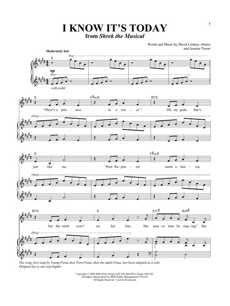 Lyrics of what i know now. I Know It's Today | Sheet Music Direct