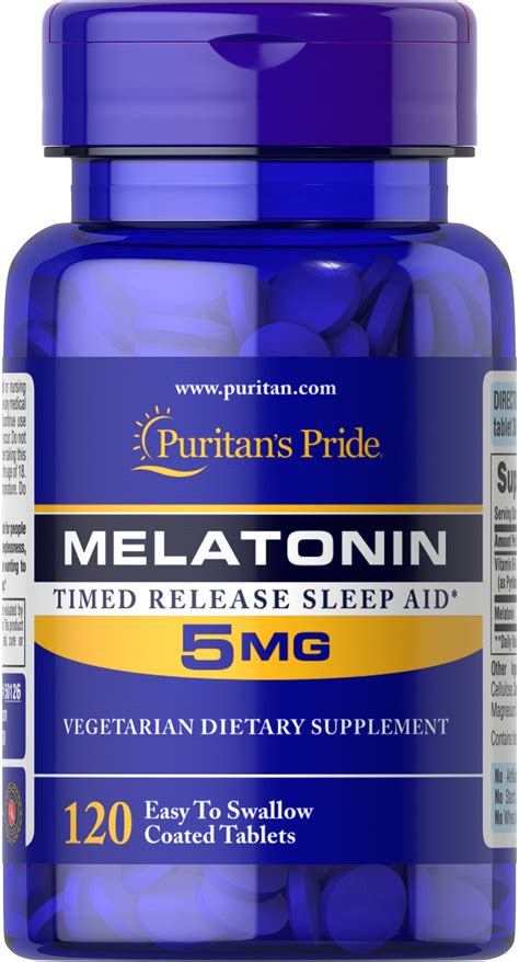Timed Release Melatonin Mg With B Tablets Puritan S