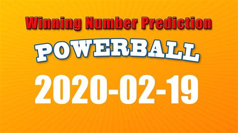 Check the lotto results to see if you're a winner in your favourite lotto game! U.S. Powerball winning numbers prediction for 2020-02-19 ...