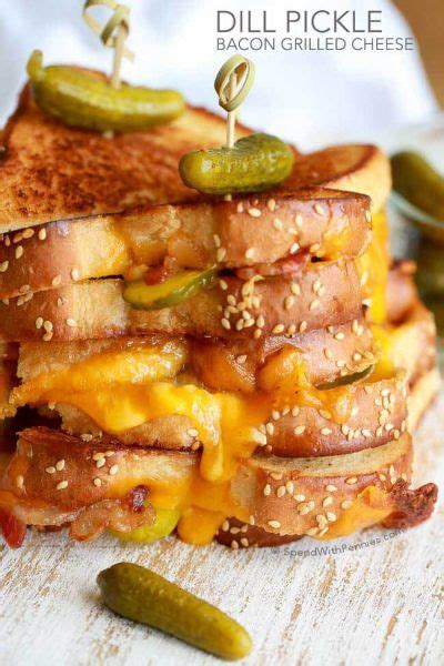 Dill pickle bacon grilled cheese. Dill Pickle Bacon Grilled Cheese - Spend With Pennies ...
