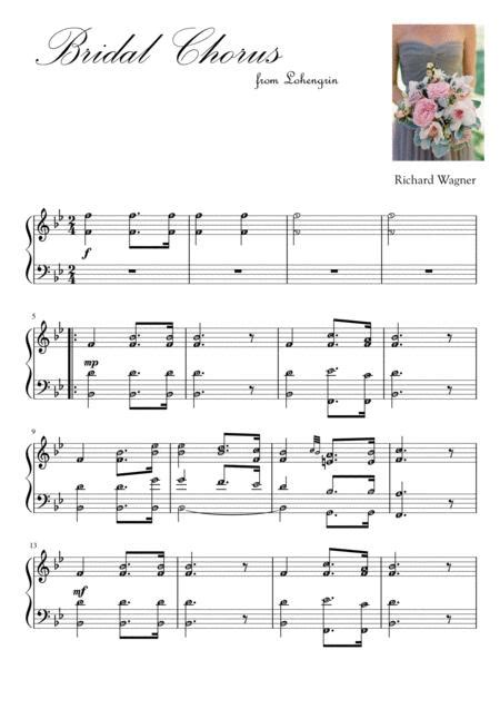 Bridal Chorus Wagner Full Version Piano Solo Grade 4 With Note Names