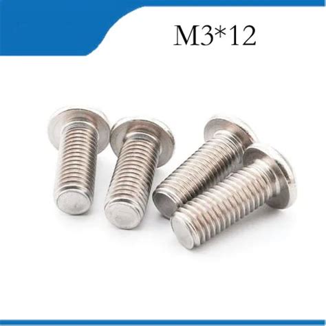 Free Shipping 10pcs M3 12mm M312mm 304 Stainless Steel Din7380 Inner