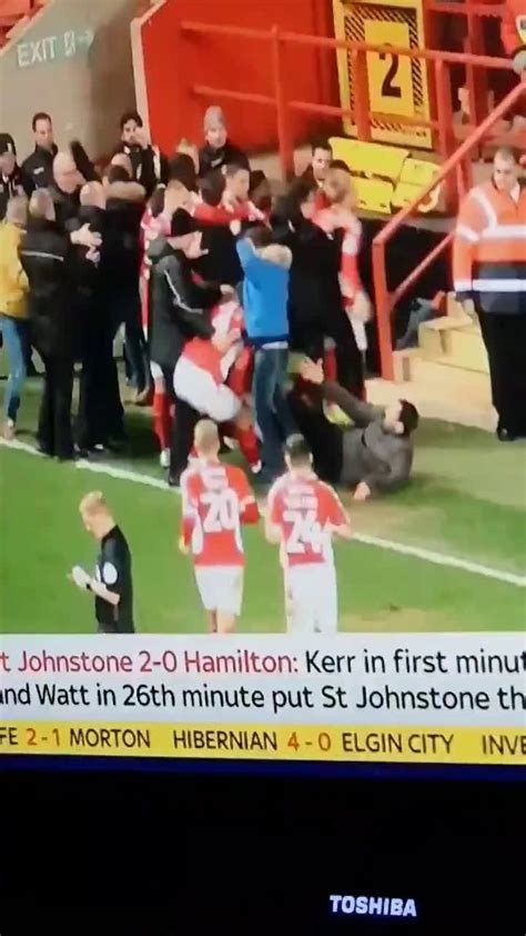 Incredible Scenes After Charlton Athletics Last Minute Winner As Pitch Invader Slips And Kicks