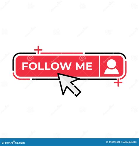 Follow Me Button Icon Vector For Social Media Follow Icon Vector