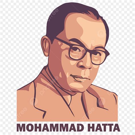 Bung Moh Mohammad Hatta Vector De Dibujos Animados Dibujados A Mano Png