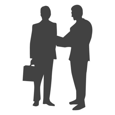 Two Businessmen Talking Silhouette Transparent Png And Svg Vector File