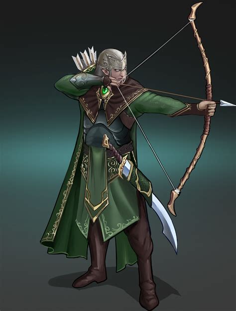 Elf Archer Nikita Develuk Elf Ranger Wood Elf Fantasy Character Design