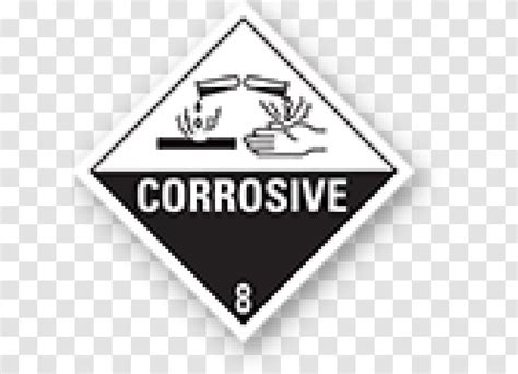 Hazmat Class Corrosive Substances Dangerous Goods Label Sticker